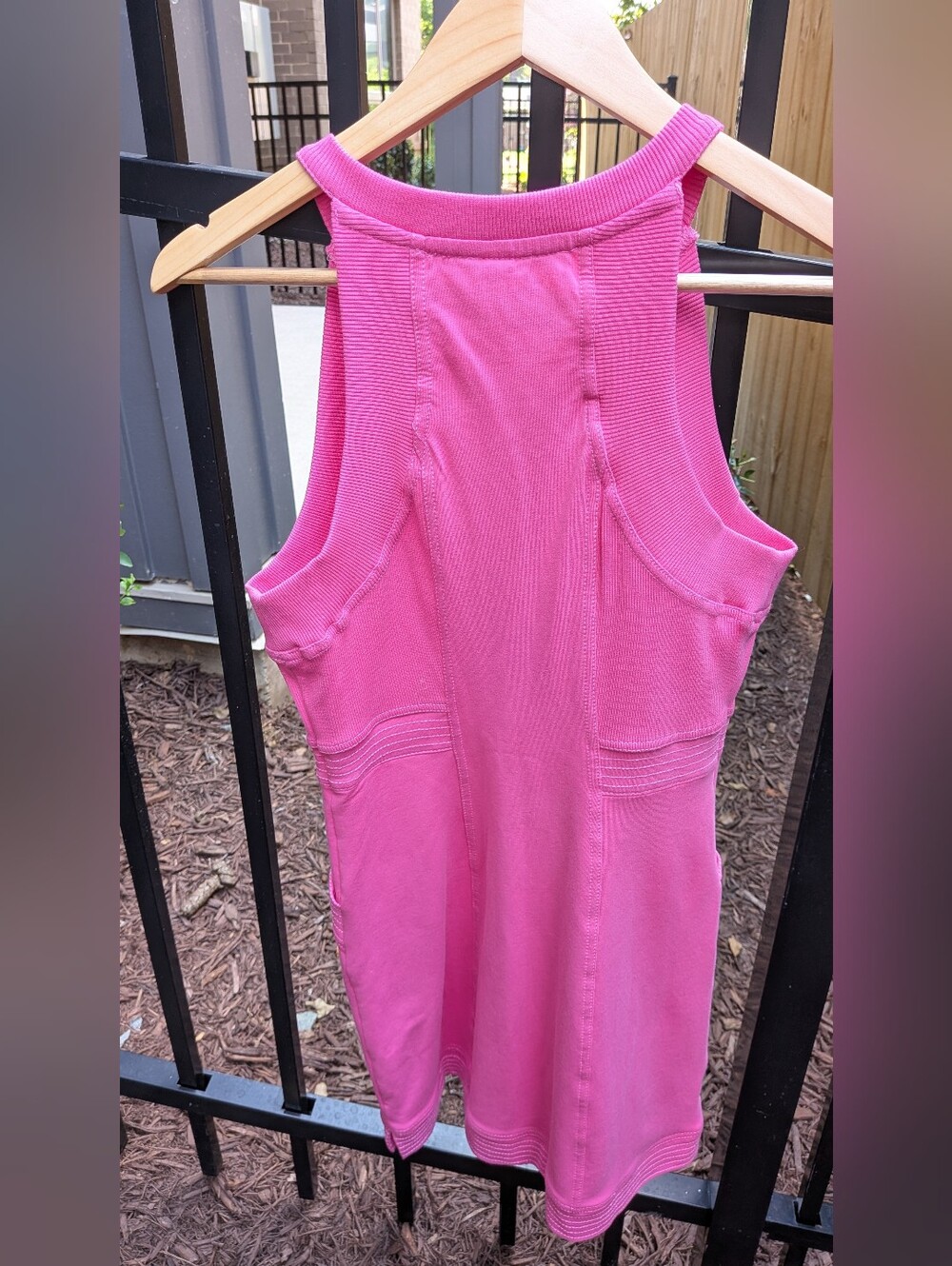 Daily Practice by Anthropologie Pink Front-Zip Utility Mini Dress